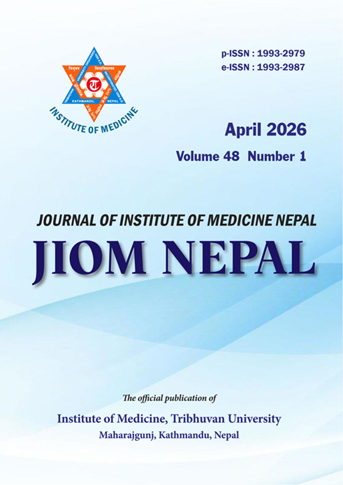 					View Vol. 48 No. 1 (2026): Journal of Institute of Medicine Nepal
				